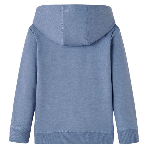 Sweatshirt para criança com capuz azul mesclado 128 - Image 2
