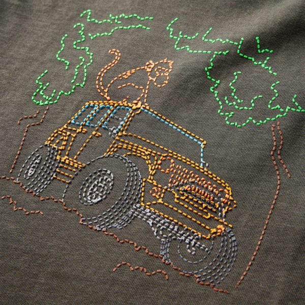 T-shirt de manga comprida para criança caqui 92 - Image 4