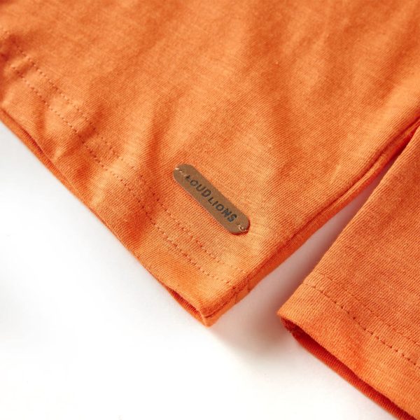 T-shirt de manga comprida para criança laranja-escuro 92 - Image 5