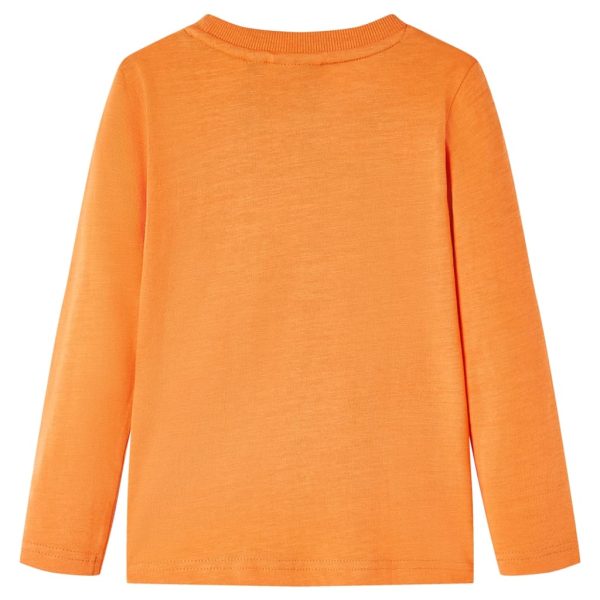 T-shirt de manga comprida para criança laranja-escuro 128 - Image 2