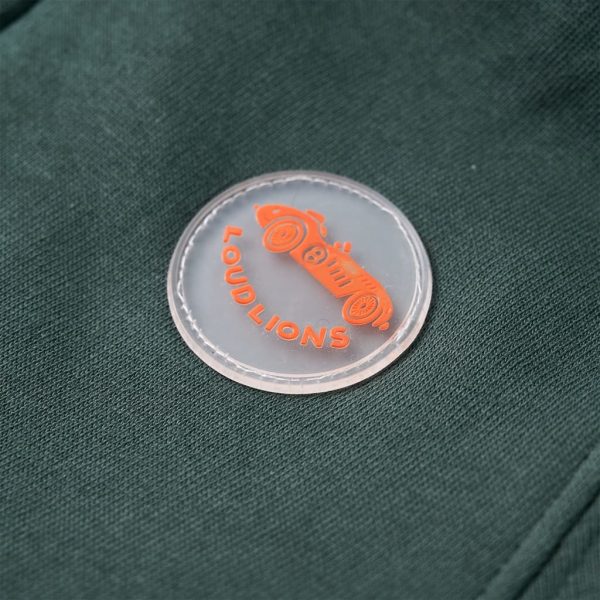Sweatshirt para criança com capuz e fecho verde-escuro 116 - Image 4