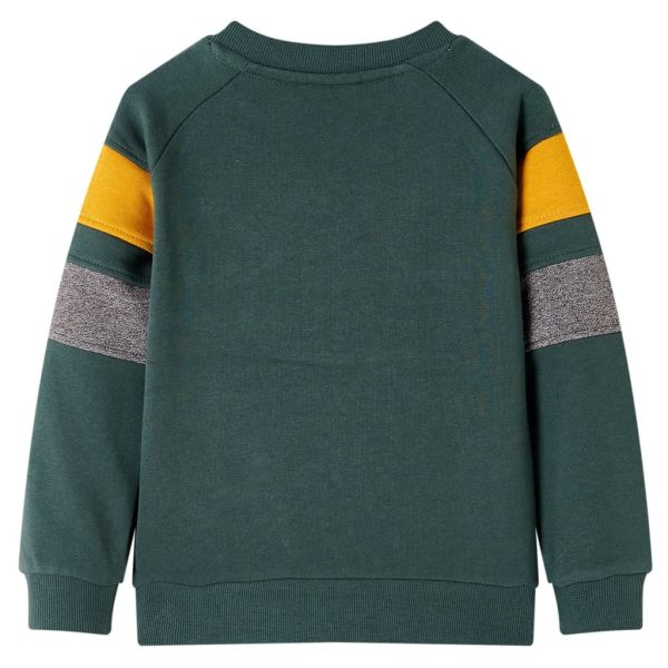 Sweatshirt para criança verde-escuro 104 - Image 2