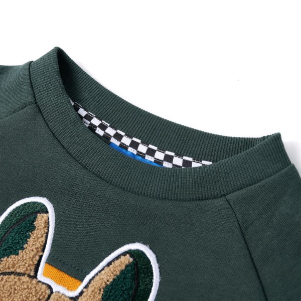 Sweatshirt para criança verde-escuro 116 - Image 3