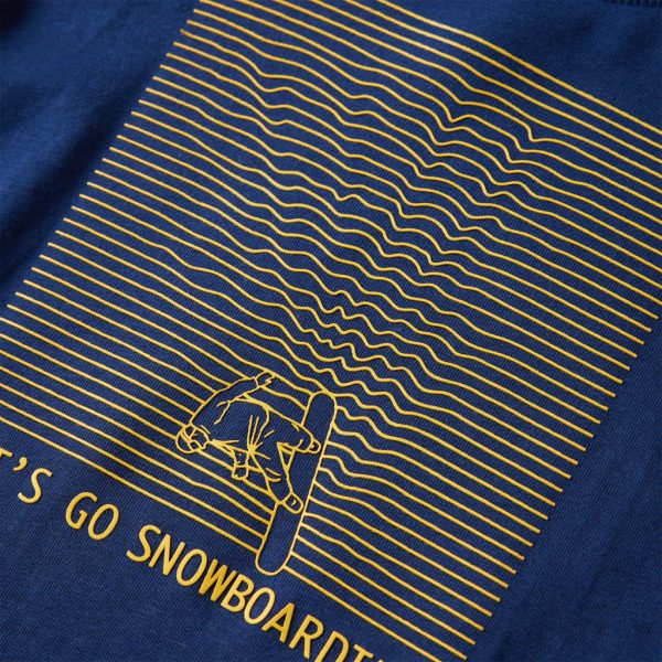 T-shirt de manga comprida para criança azul-marinho 104 - Image 4