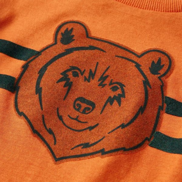 T-shirt de manga comprida para criança laranja-escuro 140 - Image 4