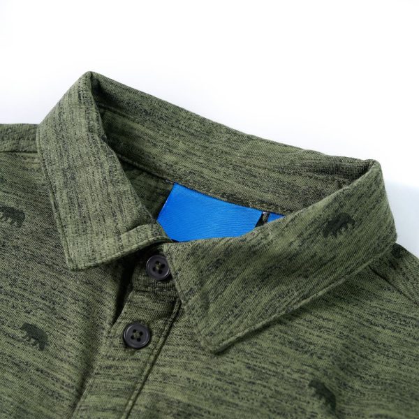 Camisa de criança caqui mesclado 128 - Image 3