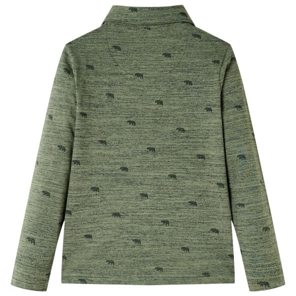 Camisa de criança caqui mesclado 140 - Image 2