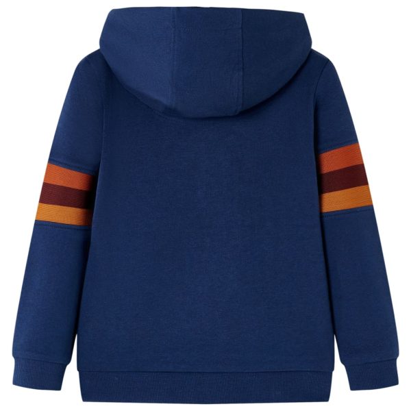 Sweatshirt infantil com capuz azul-marinho 92 - Image 2