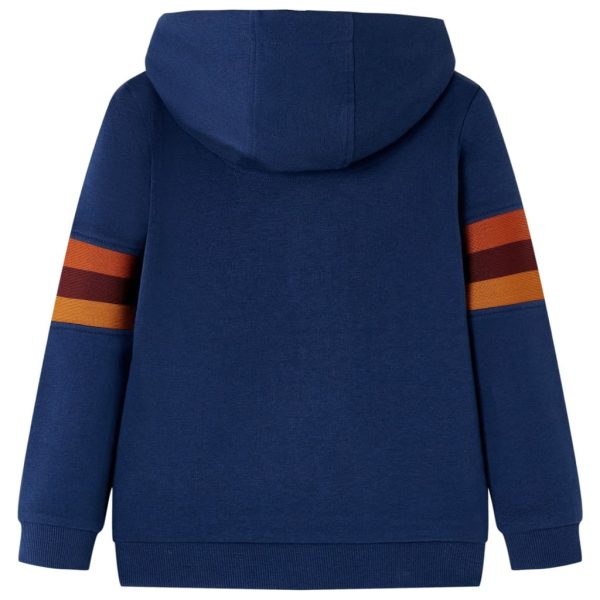 Sweatshirt infantil com capuz azul-marinho 116 - Image 2