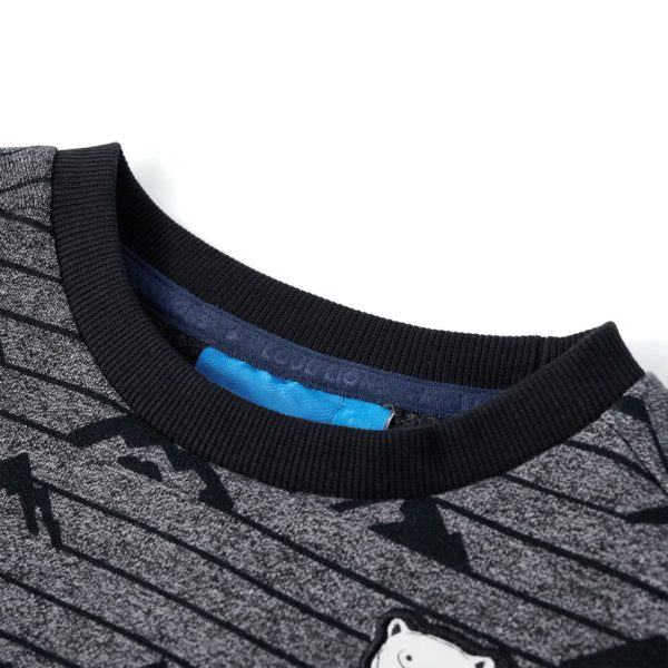 Camisola para criança azul-marinho mesclado 128 - Image 3