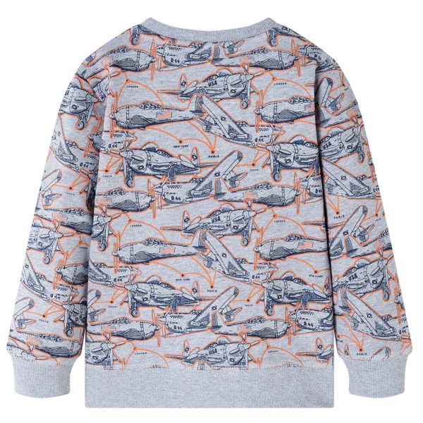 Sweatshirt para criança cinzento mesclado 92 - Image 2