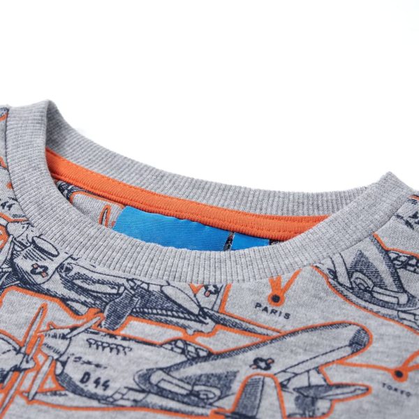 Sweatshirt para criança cinzento mesclado 116 - Image 3