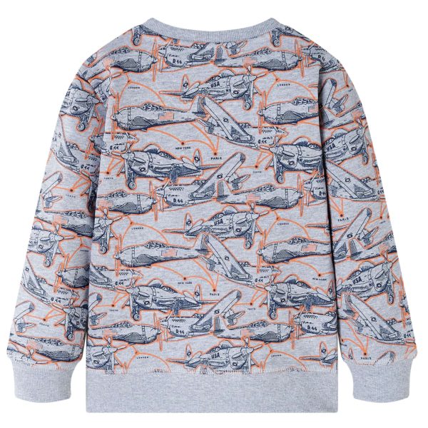 Sweatshirt para criança cinzento mesclado 128 - Image 2