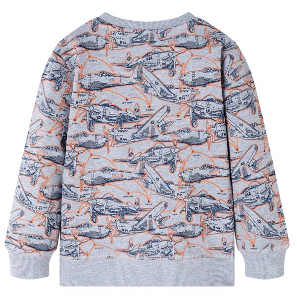 Sweatshirt para criança cinzento mesclado 140 - Image 2