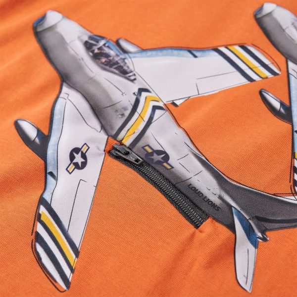 T-shirt de manga comprida para criança laranja-escuro 104 - Image 4
