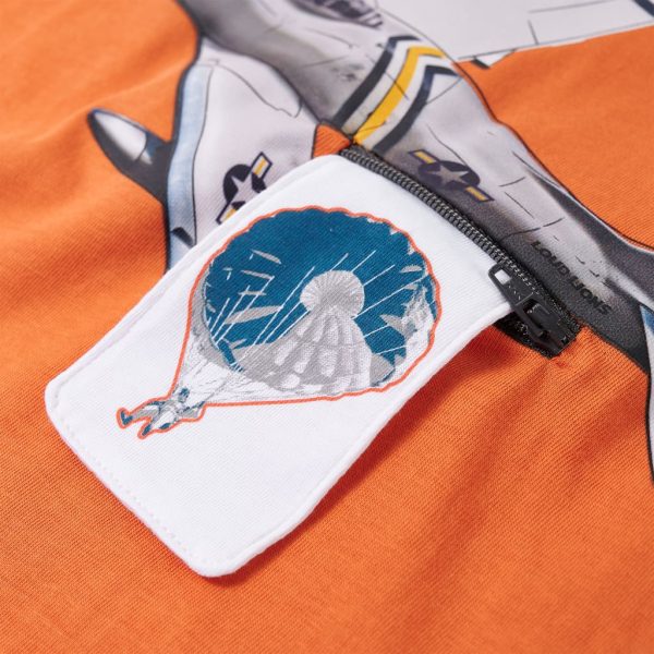 T-shirt de manga comprida para criança laranja-escuro 104 - Image 5