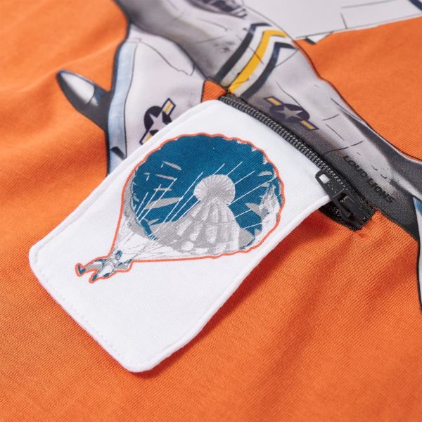 T-shirt de manga comprida para criança laranja-escuro 128 - Image 5
