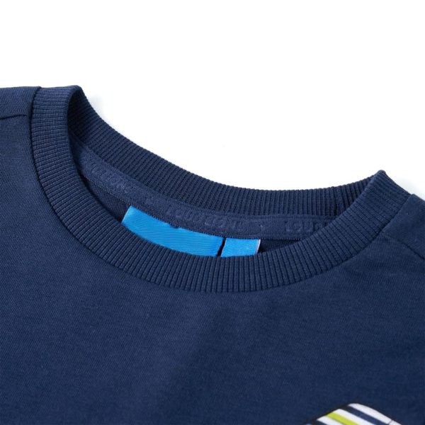T-shirt de manga comprida para criança azul-marinho 92 - Image 3