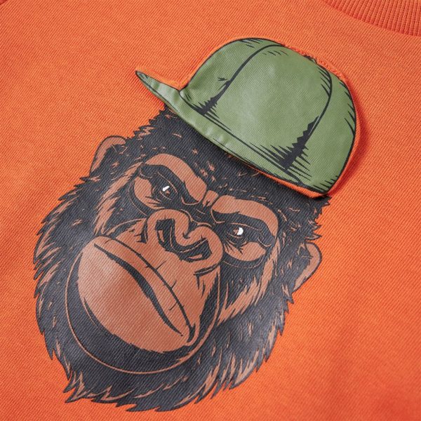 Sweatshirt para criança laranja-escuro 128 - Image 4