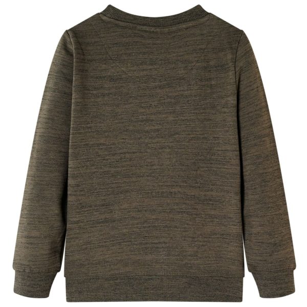Sweatshirt para criança caqui-escuro mesclado 104 - Image 2