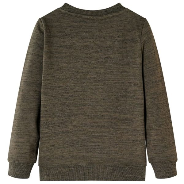 Sweatshirt para criança caqui-escuro mesclado 116 - Image 2