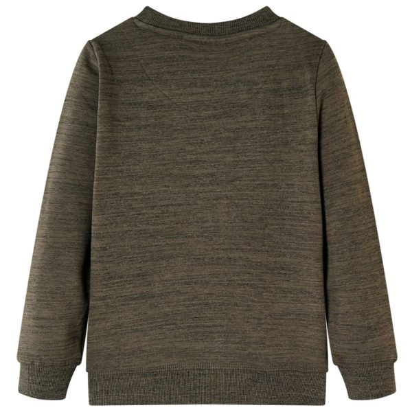 Sweatshirt para criança caqui-escuro mesclado 128 - Image 2