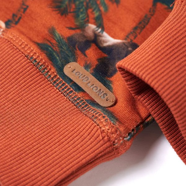 Sweatshirt para criança cor ferrugem-claro 92 - Image 5