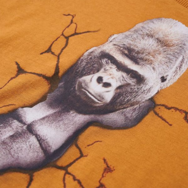 T-shirt de manga comprida para criança ocre-escuro 104 - Image 4