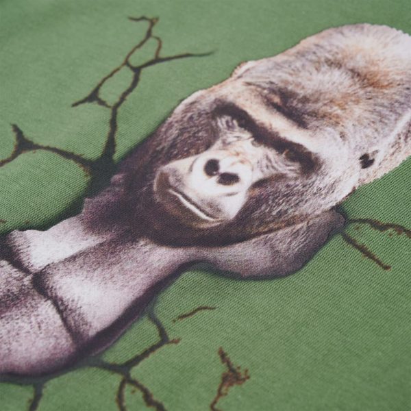 T-shirt de manga comprida para criança caqui-claro 104 - Image 4