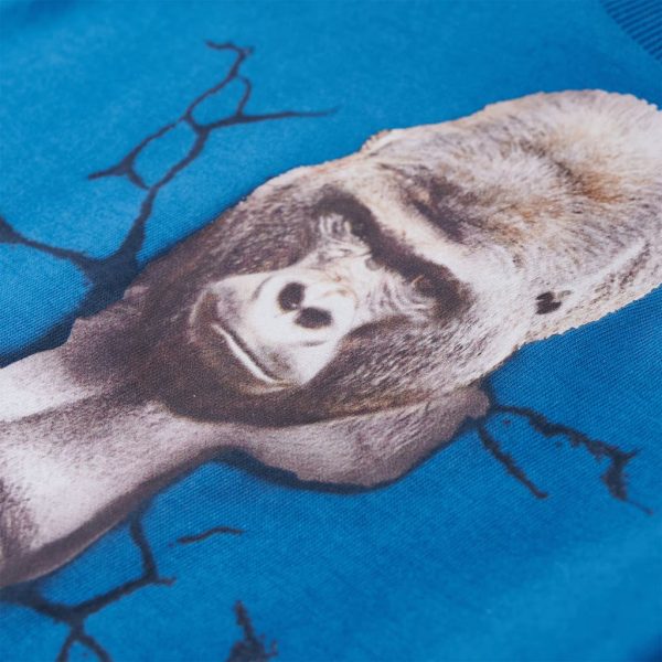T-shirt de manga comprida para criança azul-petróleo 128 - Image 4