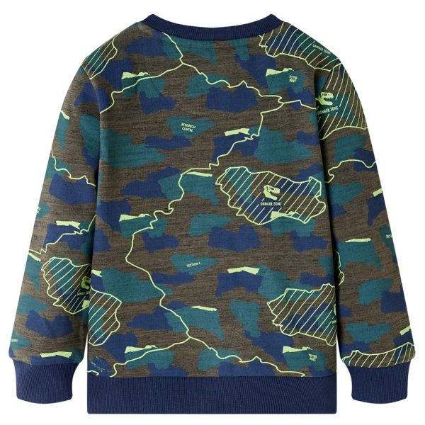 Sweatshirt para criança caqui-escuro mesclado 104 - Image 2