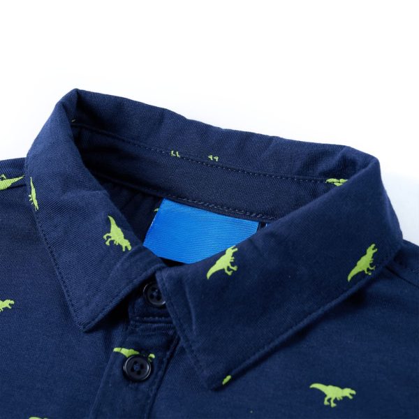 Camisa de criança azul-marinho 92 - Image 3