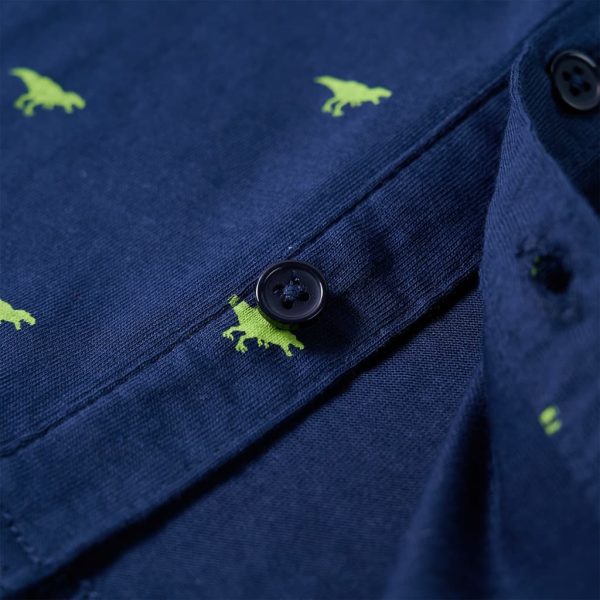 Camisa de criança azul-marinho 92 - Image 4