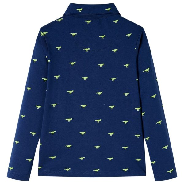 Camisa de criança azul-marinho 140 - Image 2