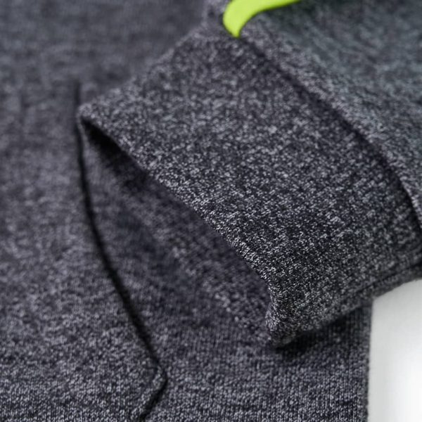 Sweatshirt para criança com capuz e fecho cinzento mesclado 116 - Image 6