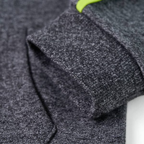 Sweatshirt para criança com capuz e fecho cinzento mesclado 128 - Image 6