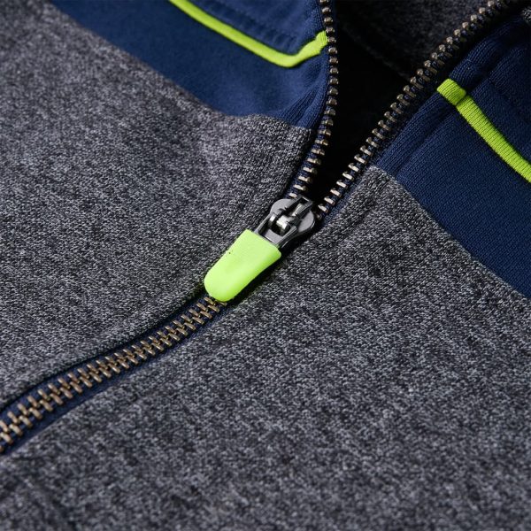 Sweatshirt para criança com capuz e fecho cinzento mesclado 140 - Image 4