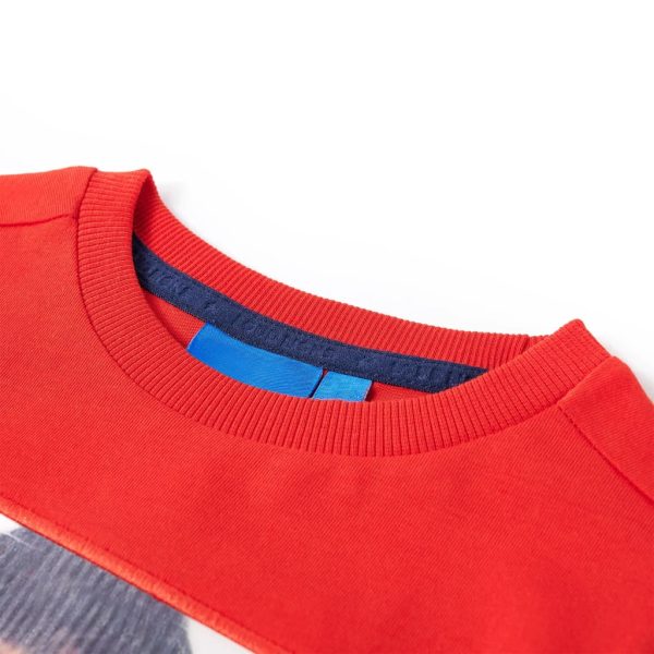 T-shirt de manga comprida para criança vermelho 116 - Image 3