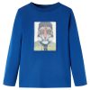T-shirt de manga comprida para criança azul-escuro 116