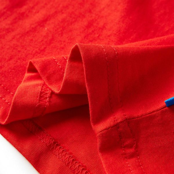 T-shirt de manga comprida para criança vermelho 92 - Image 6