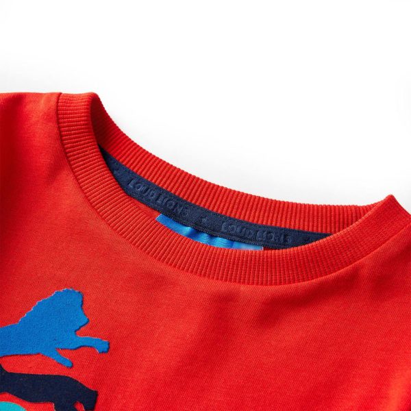 T-shirt de manga comprida para criança vermelho 128 - Image 3
