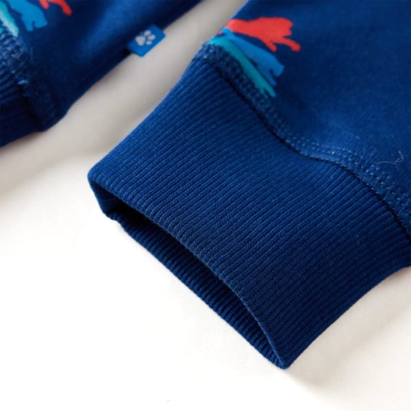 Sweatshirt para criança azul-escuro 140 - Image 5