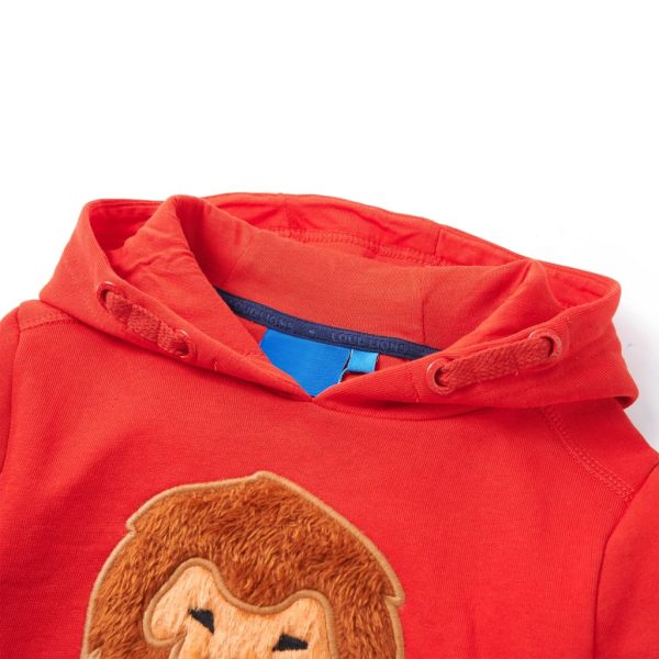 Sweatshirt para criança com capuz vermelho 92 - Image 3