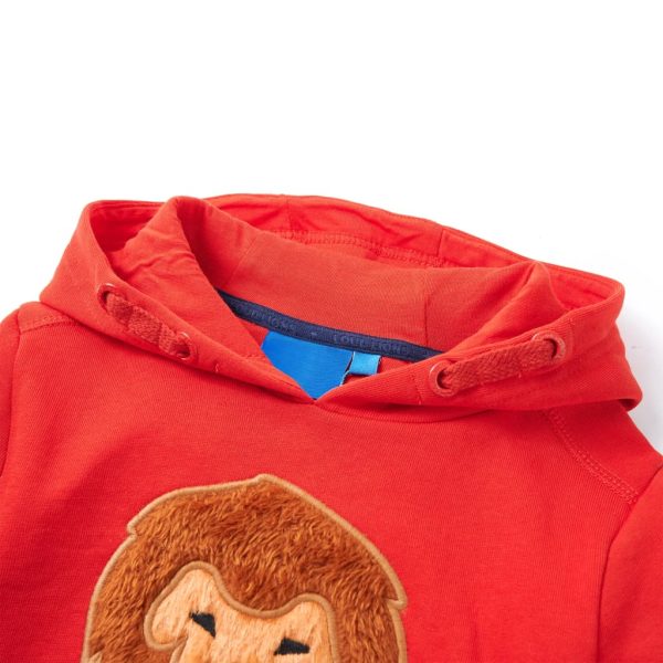 Sweatshirt para criança com capuz vermelho 128 - Image 3