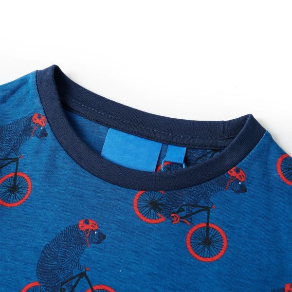 Pijama de manga comprida para criança azul-petróleo 92 - Image 6