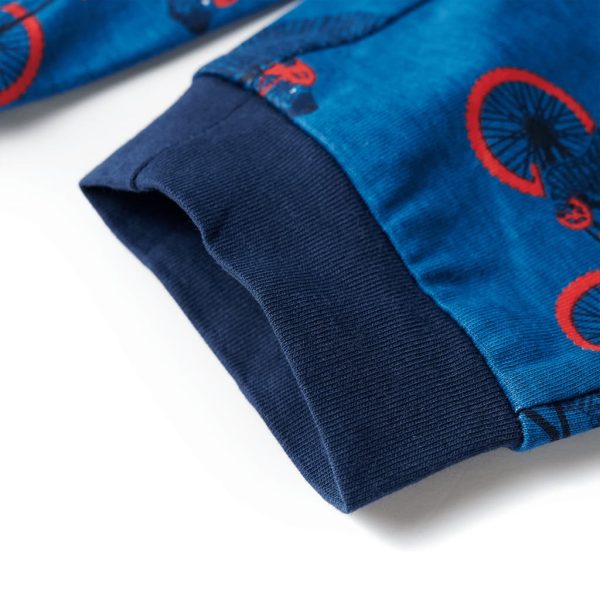 Pijama de manga comprida para criança azul-petróleo 92 - Image 8