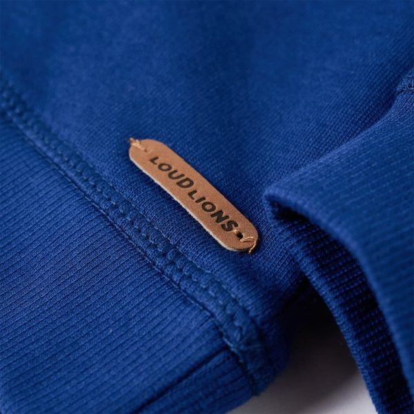 Sweatshirt para criança com capuz azul-escuro 92 - Image 5