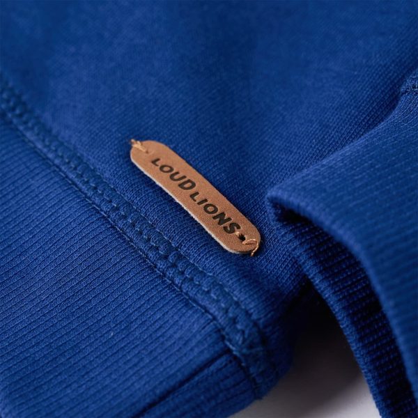 Sweatshirt para criança com capuz azul-escuro 140 - Image 5