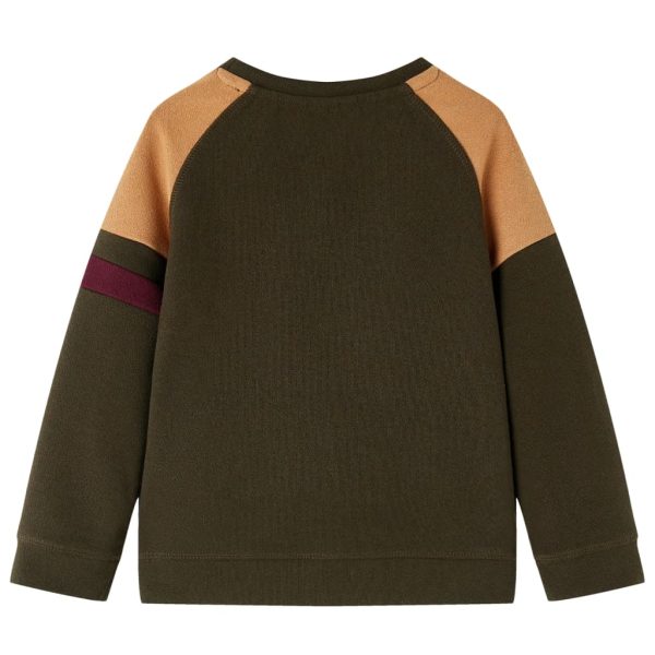 Camisola para criança cor caqui-escuro e camel 92 - Image 2