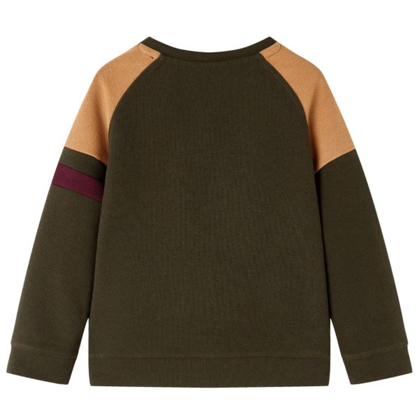 Camisola para criança cor caqui-escuro e camel 104 - Image 2
